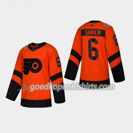 Philadelphia Flyers Travis Sanheim 6 Adidas 2019 Stadium Series Authentic Shirt - Mannen